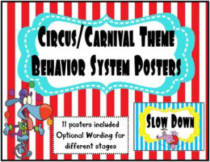 Circus-Carnival Theme Classroom Behavior Posters