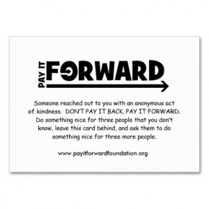 Pay It Forward Card 2009 Business Card Templates