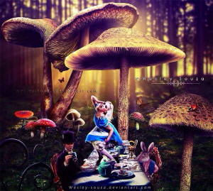 Alice in Wonderland character illustration via www.Facebook.com ...