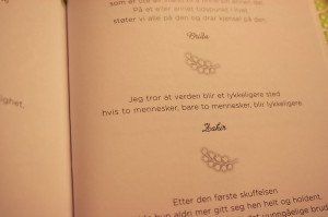 Coelho's 'Love' book, in Norwegian. Quote is from the novel 