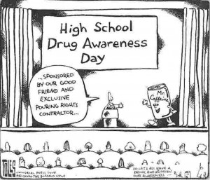 High school drug awareness day cartoon