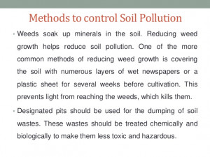 Prevention Of Soil Pollution Reduce soil pollution