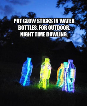 ... , Glow Sticks, Water Bottle, Night Time, Bowling, Fun, Kids, Bowls