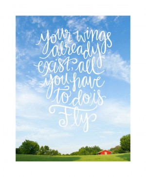 Photography Handwritten Quote Art Print Red Barn by LaylaPalmer,