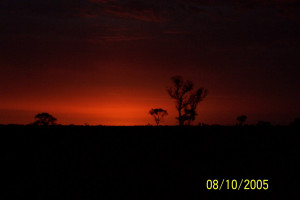 Outback Australia looking at a sunset anywhere