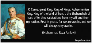 Cyrus, great King, King of Kings, Achaemenian King, King of the land ...