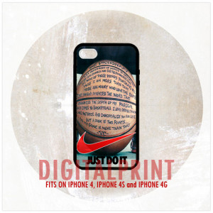 Nike Just Do It Basketball Quotes, iPhone 4, 4S, 4G