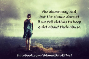 The abuse may end, but the same doesn't if we tell victims to keep ...