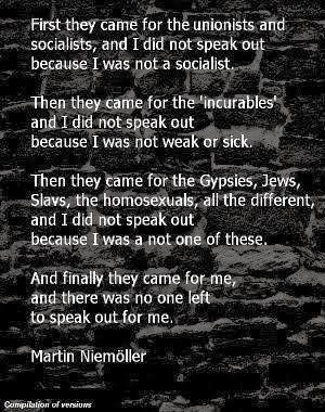 FIRST THEY CAME FOR THE JEWS