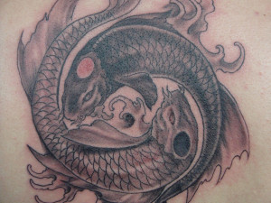 koi fish yin yang tattoo