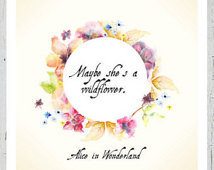 Alice in Wonderland quote - Typogra phy - Literary Print - Wall art ...