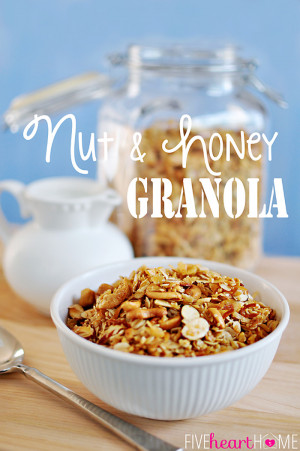 Homemade Nut and Honey Granola ~ with coconut oil