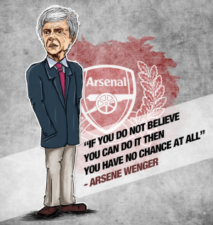 Caricature of the great coach of Arsenal - Arsene Wenger