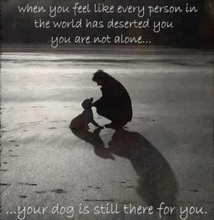 ... has deserted you you are not alone... your dog is still there for you