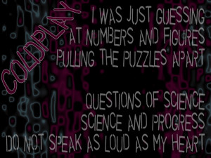 The Scientist - Coldplay Song Lyric Quote in Text Image