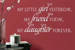 Vinyl Wall Lettering Daughter Forever Inspirational Quote