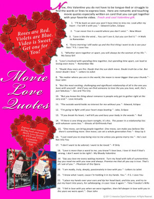 Movie Love Quotes flyer copy