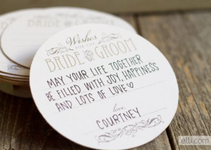 wedding wishes coaster: Ideas Wedding, Wedding Wishes, Coasters ...