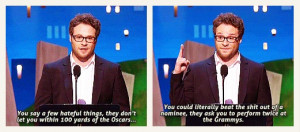 Seth Rogen gets it right.