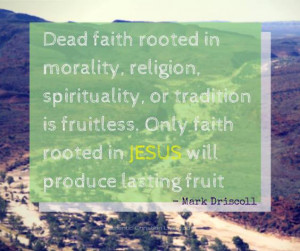 ... rooted in Jesus will produce lasting fruit.” – Mark Driscoll quote