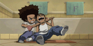 Huey Freeman Showing Some Brotherly Love To Riley picture