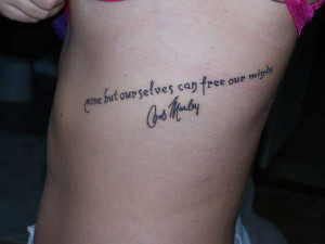 Bob Marley Quote tattoo