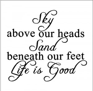 Sky above our heads...Beach Wall Quote Words Sayings Removable ...