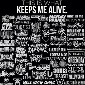 ... issues, mayday parade, my chemical romance, pierce the veil, of mice