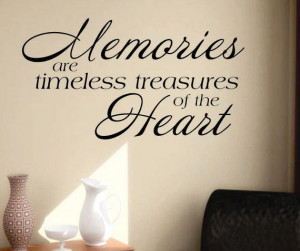Vinyl Wall Lettering Decal Quote Memories are Treasures