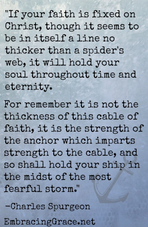 Faith – No Thicker Than a Spider’s Web