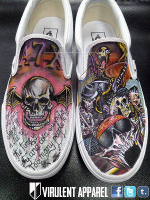 Avenged Sevenfold Tattoos Avenged sevenfold custom shoes