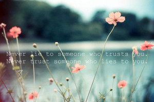 flowers, lie, photography, quote, someone, trust, water