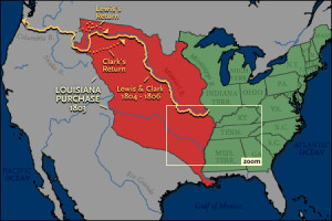 louisiana purchase and western exploration map