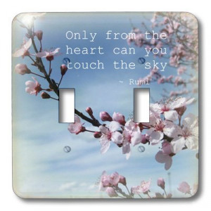 ... Blossom Rumi Floral Wisdom Quotes - Light Switch Covers - double