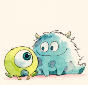 monster inc, draw, cute | via Tumblr