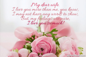 My dear wife, I love