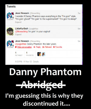 Abridgers tweet about Danny Phantom by CardGamePhantom