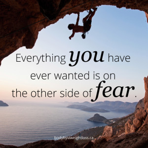 Everything you have ever wanted is on the other side of fear