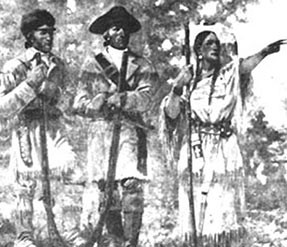 Lewis, Clark & Sacagawea. Courtesy of Smithsonian Institution.