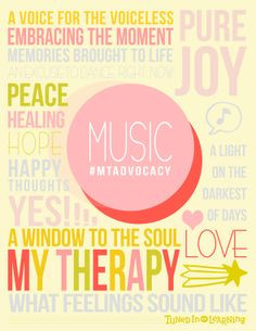 ... music therapists with a inspirational music therapy advocacy poster