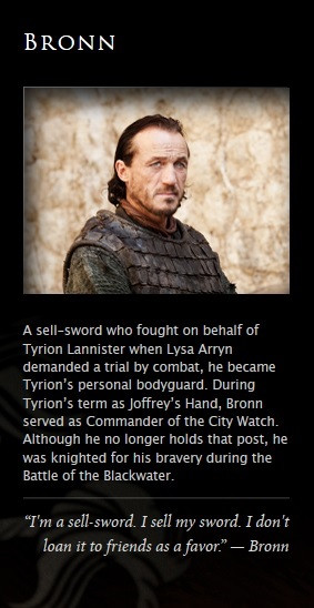 Game of Thrones Bronn