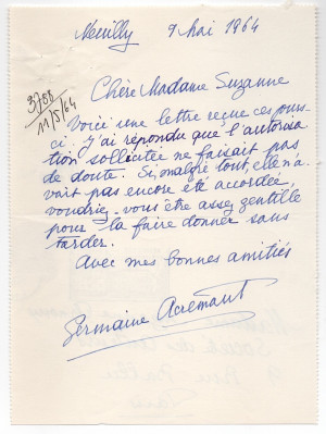 See letter