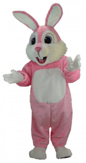 Pink Rabbit Mascot Costume
