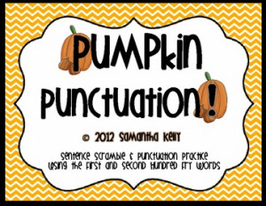 Download free printable Pumpkin Punctuation practice pages from ...