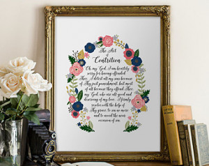 Act of Contrition Printable Communi on Prayer Floral Wreath Quote ...