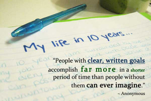 People with clear, written goals accomplish far more in a shorter ...