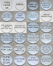 MANIC STREET PREACHERS Button Badge 25mm / 1 inch - LYRICS / QUOTES