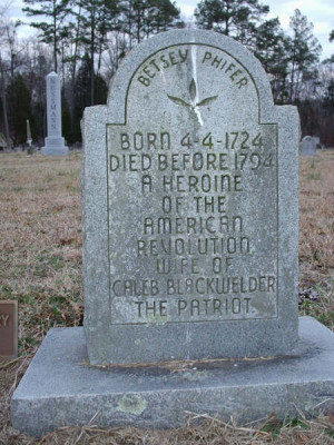 Gravestones of Caleb Blackwelder & Betsey (Phifer) Blackwelder