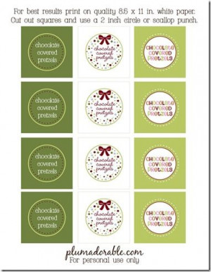 Chocolate Covered Pretzels and A Free Printable! | Plum Adorable