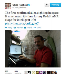 station’ aboard the International Space Station, Chris Hadfield ...